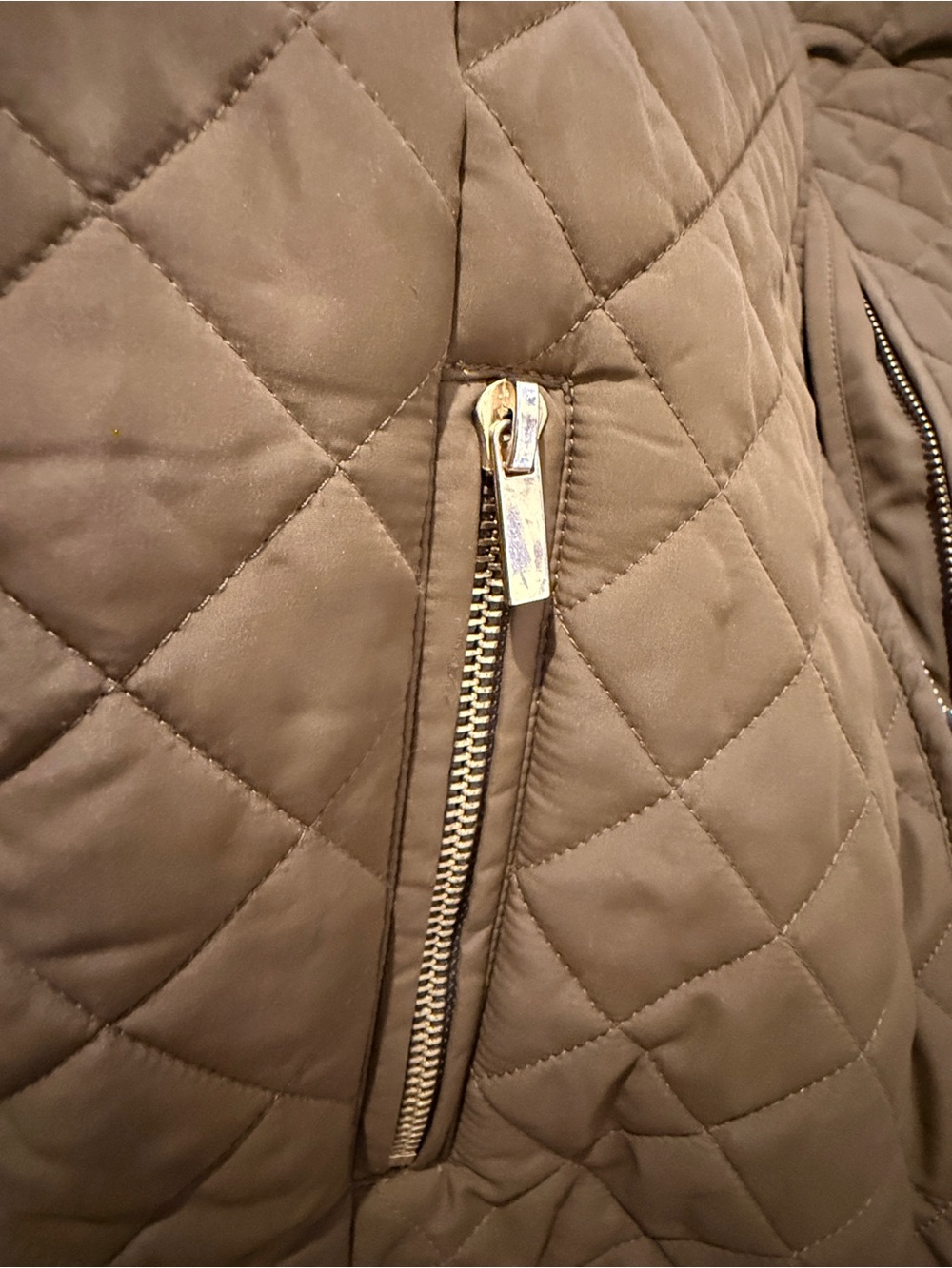 J. Crew Quilted Olive Green Puffer Jacket - Picture 3 of 3